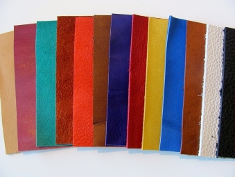 Leren tashengsels met je naam op GEGRAVEERD PLAATJE 13 kleuren en 5 lengtes