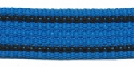 Tassenband 2,5 cm kobalt met zwart