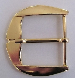 Goudkleurige gesp met sierrand doorvoer 3,5 cm