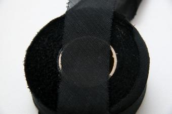 Biasband zelf vouwbaar 3 cm zwart.
