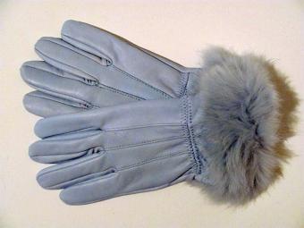 Handschoenen dames licht blauw