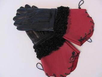 Handschoenen met rijgveter