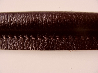 Leren tashengsels donkerbruin in 5 lengtes.