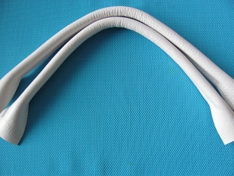 Leren tashengsels in 5 lengtes wit
