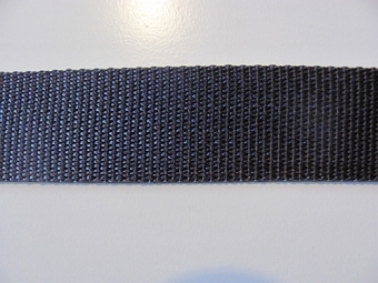 Tassenband 2,5 cm antraciet grijs