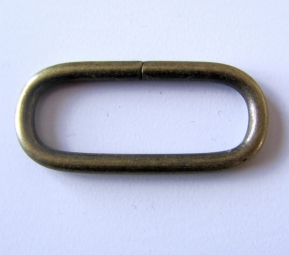 Ovale bronskleurige ring 45 mm extra zwaar