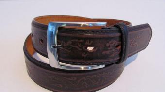 Riem bruin met dier print