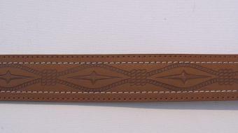Riem camel bruin met fantasie print
