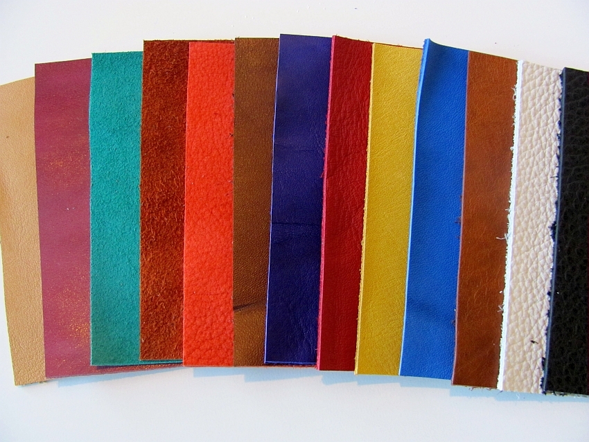 Leren tashengsel/greep in 13 kleuren Tashengsels-beugels-band -