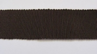 Ribsband/hoedenband bruin 2 cm.