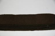 Ribsband/hoedenband bruin 2,5 cm