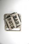 Buckle met tekst " Bad Boys" 4,5 cm.