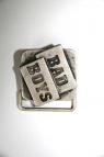 Buckle met tekst " Bad Boys" 4,5 cm.