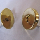 Magneetsluiting groot, 18 mm goudkleur AANBIEDING.